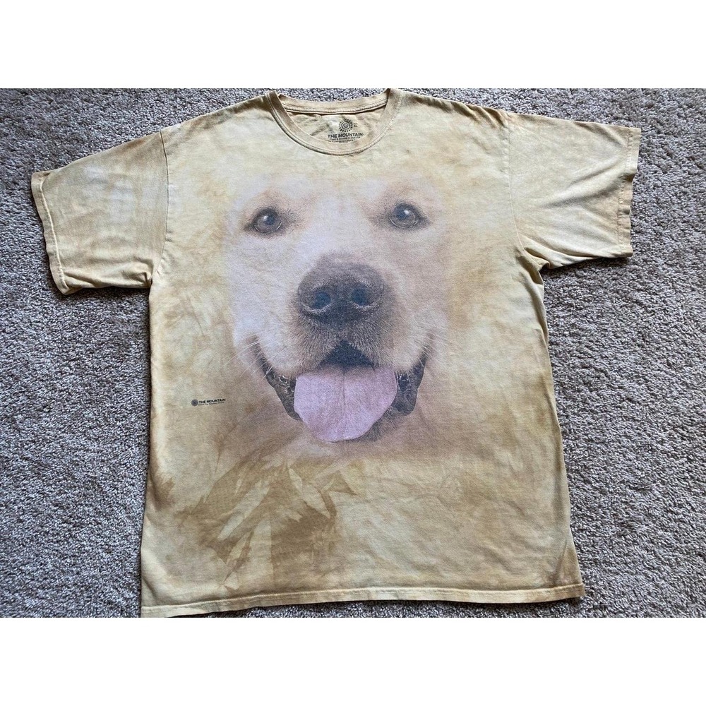 The Mountain T Shirt XL Dog Golden Lab Dyed Graphic Unisex s6